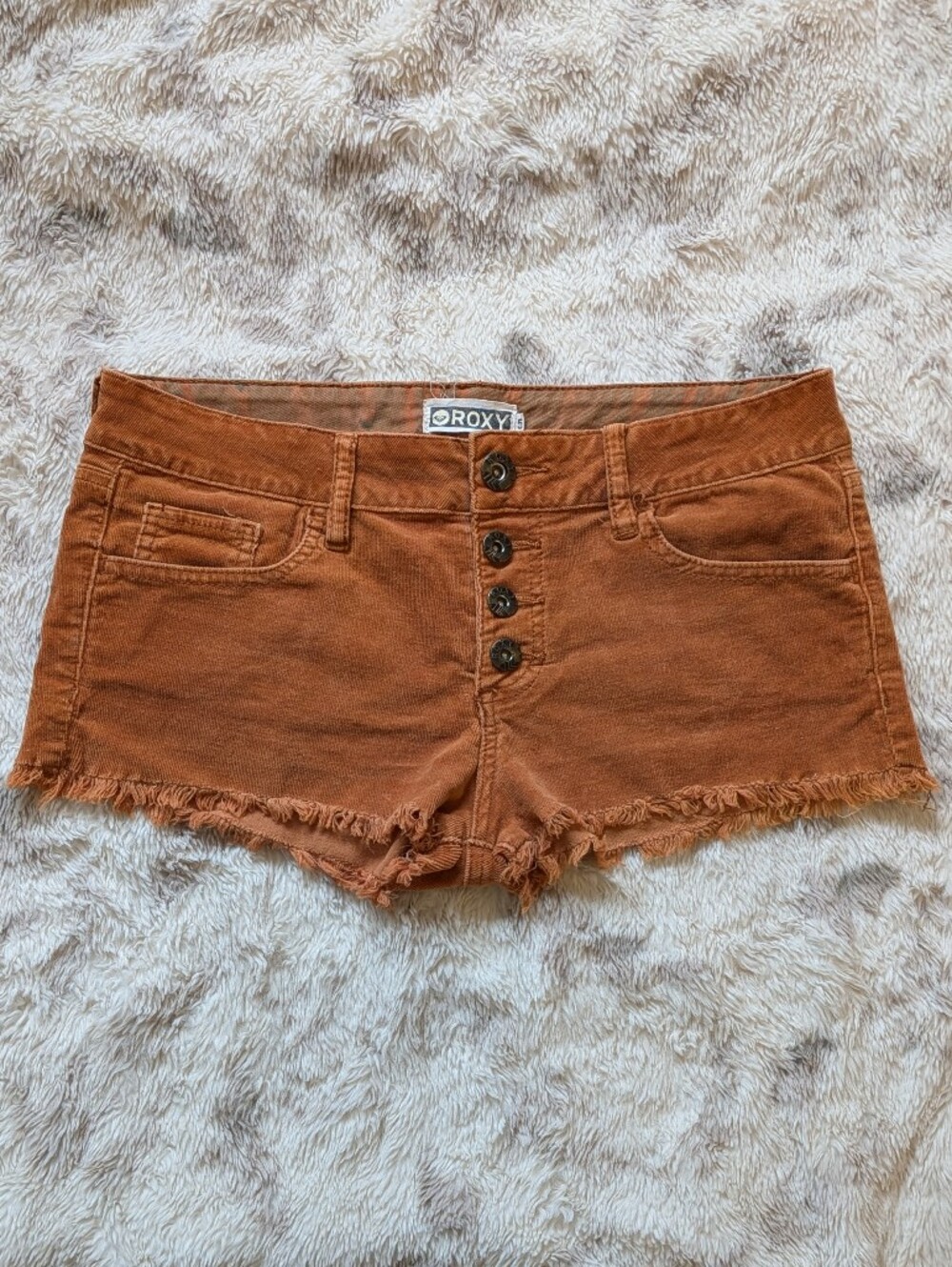 ROXY | Brown/Rust | Corduroy Micro Mini Shorts | Size 5